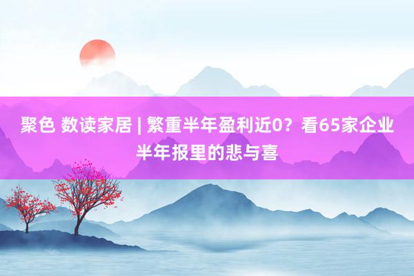 聚色 数读家居 | 繁重半年盈利近0？看65家企业半年报里的悲与喜