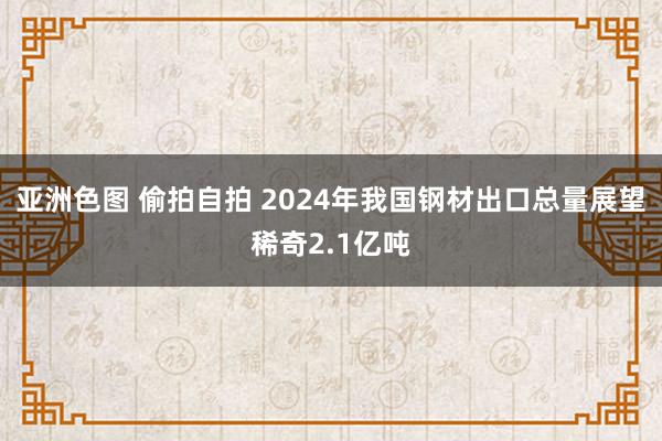 亚洲色图 偷拍自拍 2024年我国钢材出口总量展望稀奇2.1亿吨