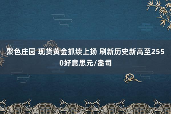 聚色庄园 现货黄金抓续上扬 刷新历史新高至2550好意思元/盎司