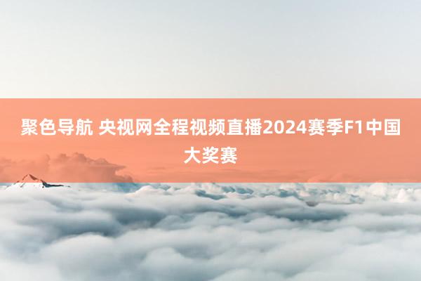 聚色导航 央视网全程视频直播2024赛季F1中国大奖赛