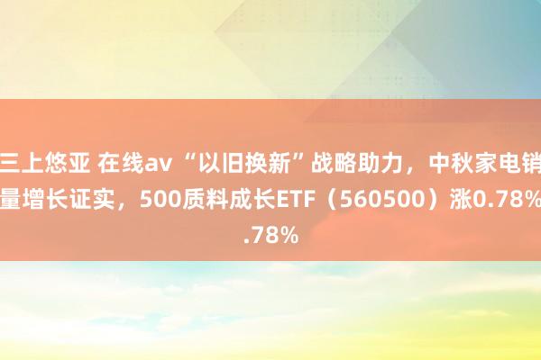 三上悠亚 在线av “以旧换新”战略助力，中秋家电销量增长证实，500质料成长ETF（560500）涨0.78%