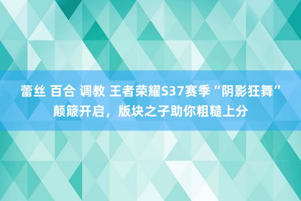 蕾丝 百合 调教 王者荣耀S37赛季“阴影狂舞”颠簸开启，版块之子助你粗糙上分