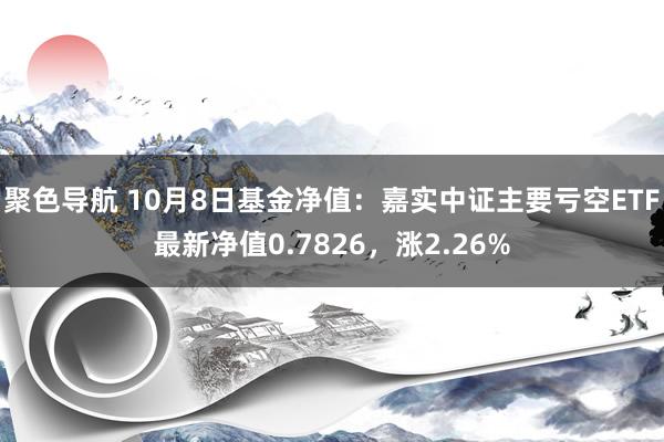 聚色导航 10月8日基金净值：嘉实中证主要亏空ETF最新净值0.7826，涨2.26%