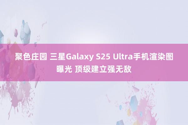 聚色庄园 三星Galaxy S25 Ultra手机渲染图曝光 顶级建立强无敌