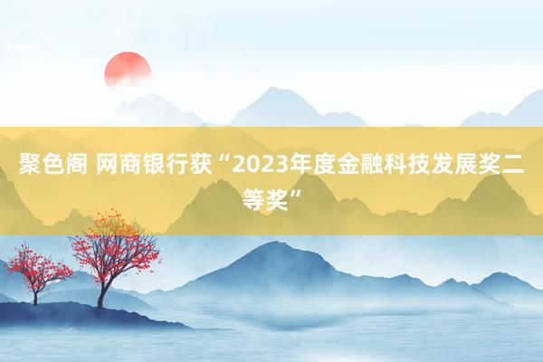 聚色阁 网商银行获“2023年度金融科技发展奖二等奖”