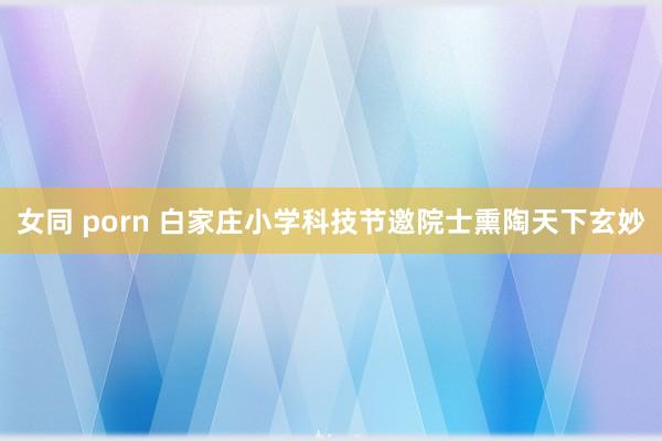 女同 porn 白家庄小学科技节邀院士熏陶天下玄妙