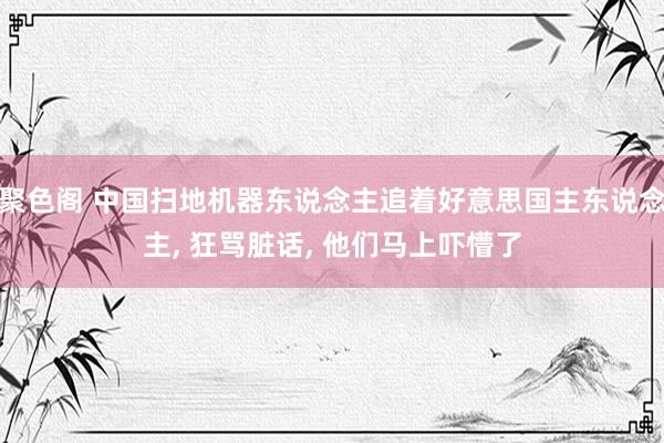 聚色阁 中国扫地机器东说念主追着好意思国主东说念主， 狂骂脏话， 他们马上吓懵了