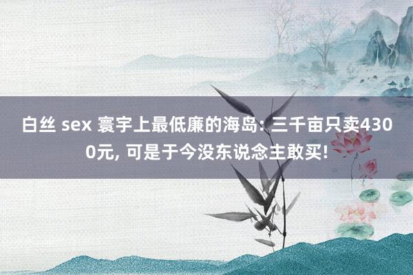 白丝 sex 寰宇上最低廉的海岛: 三千亩只卖4300元， 可是于今没东说念主敢买!