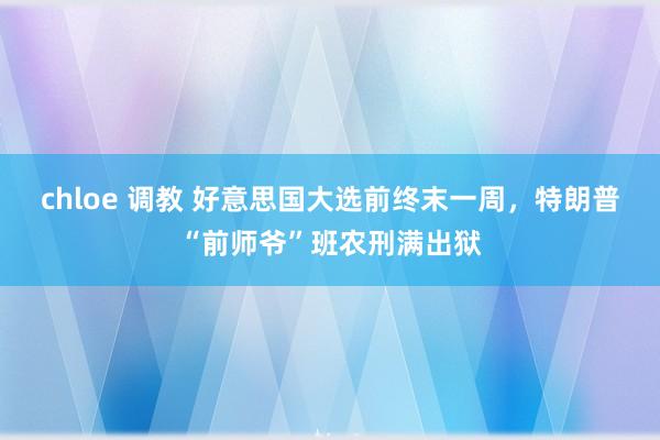 chloe 调教 好意思国大选前终末一周，特朗普“前师爷”班农刑满出狱