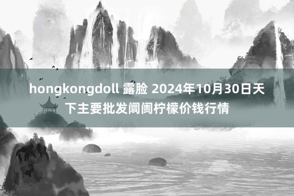 hongkongdoll 露脸 2024年10月30日天下主要批发阛阓柠檬价钱行情