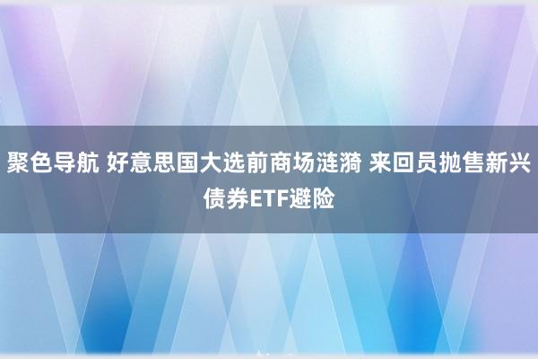 聚色导航 好意思国大选前商场涟漪 来回员抛售新兴债券ETF避险