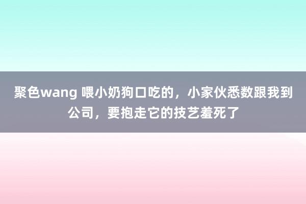 聚色wang 喂小奶狗口吃的，小家伙悉数跟我到公司，要抱走它的技艺羞死了