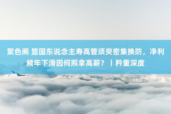 聚色阁 盟国东说念主寿高管须臾密集换防，净利频年下滑因何照拿高薪？丨矜重深度