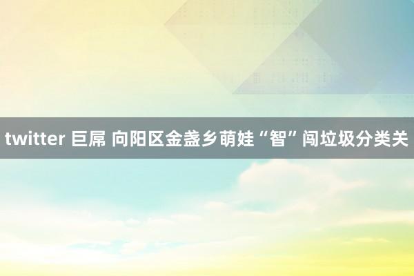 twitter 巨屌 向阳区金盏乡萌娃“智”闯垃圾分类关