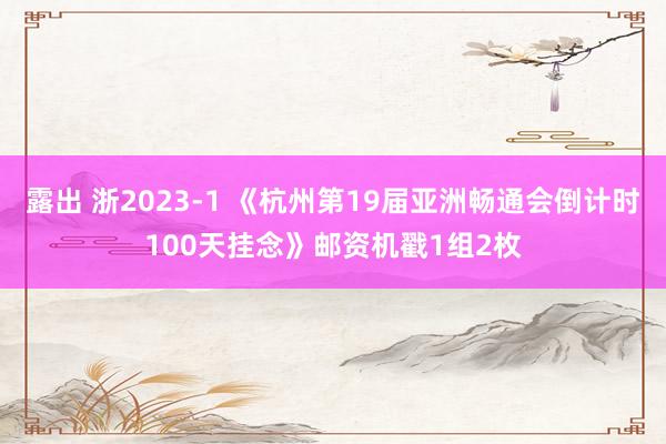 露出 浙2023-1 《杭州第19届亚洲畅通会倒计时100天挂念》邮资机戳1组2枚