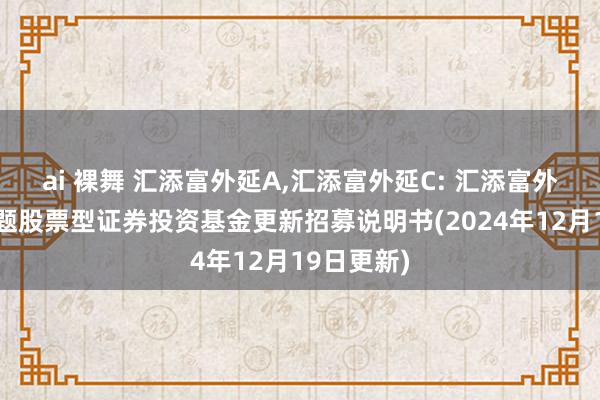 ai 裸舞 汇添富外延A，汇添富外延C: 汇添富外延增长主题股票型证券投资基金更新招募说明书(2024年12月19日更新)