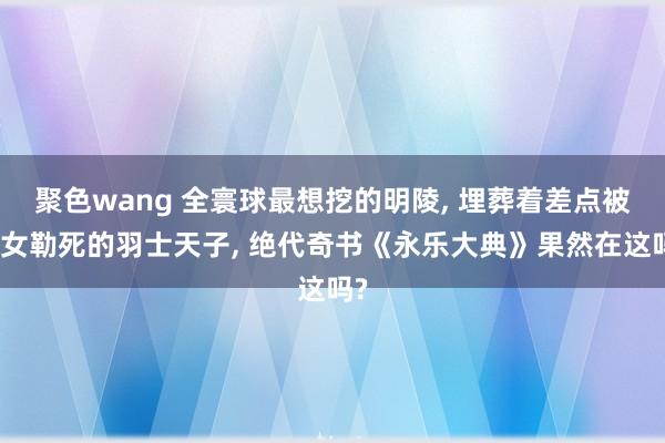 聚色wang 全寰球最想挖的明陵， 埋葬着差点被宫女勒死的羽士天子， 绝代奇书《永乐大典》果然在这吗?