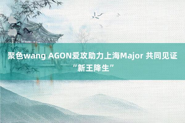 聚色wang AGON爱攻助力上海Major 共同见证“新王降生”