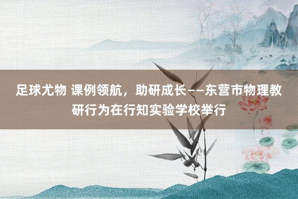 足球尤物 课例领航，助研成长——东营市物理教研行为在行知实验学校举行