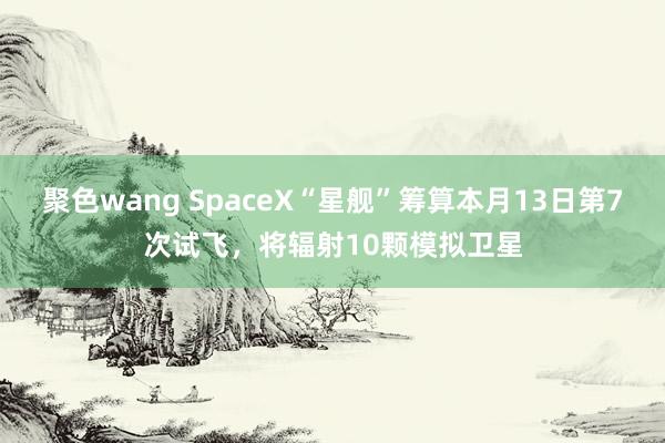 聚色wang SpaceX“星舰”筹算本月13日第7次试飞，将辐射10颗模拟卫星