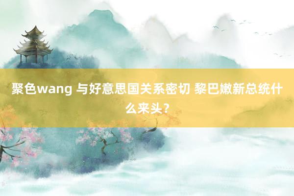 聚色wang 与好意思国关系密切 黎巴嫩新总统什么来头？