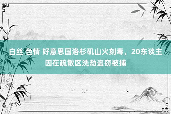 白丝 色情 好意思国洛杉矶山火刻毒，20东谈主因在疏散区洗劫盗窃被捕