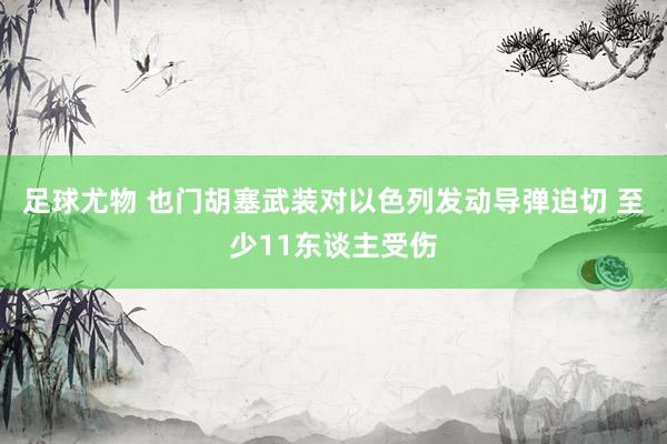 足球尤物 也门胡塞武装对以色列发动导弹迫切 至少11东谈主受伤